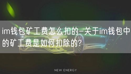im钱包矿工费怎么扣的-关于im钱包中的矿工费是如何扣除的?(图1)